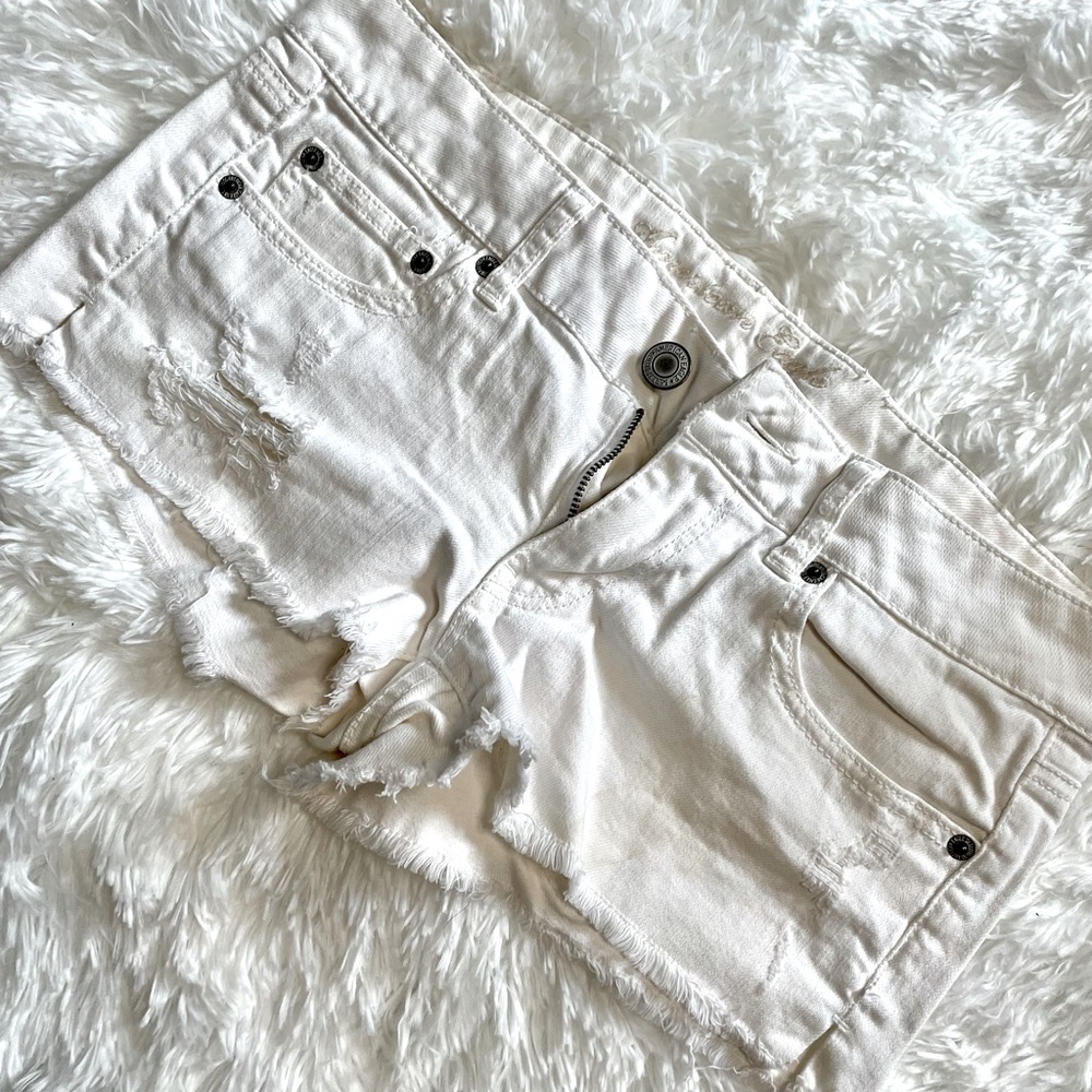 White Cutoff Shorts